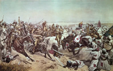 Aanval van het 21e Lanciersregiment bij Omdurman, 2 september 1898